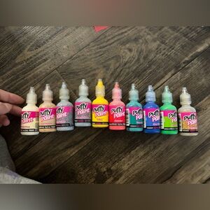 Lot of 10 unopened puffy paints + more